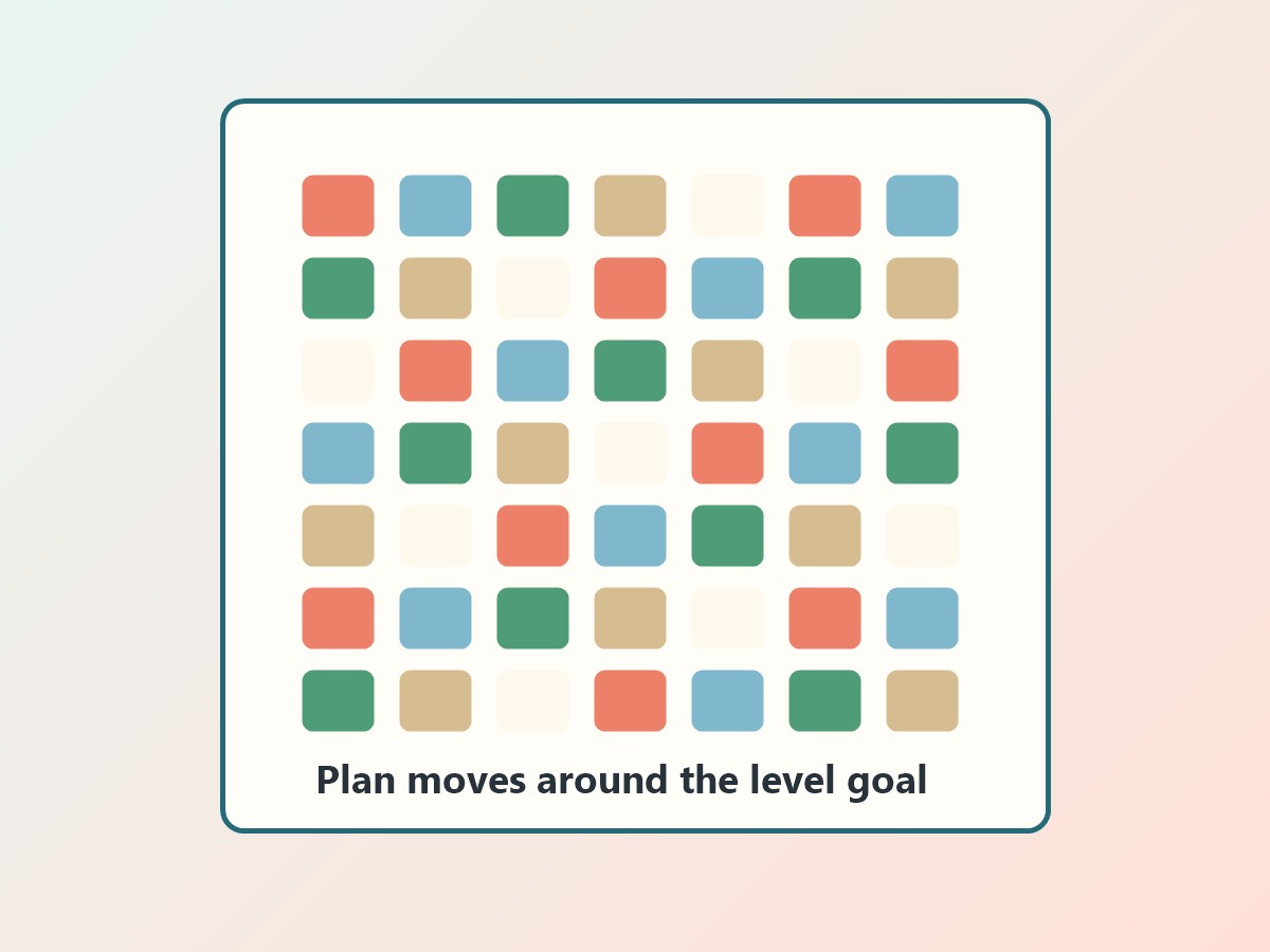 Colorful match-3 puzzle board illustration
